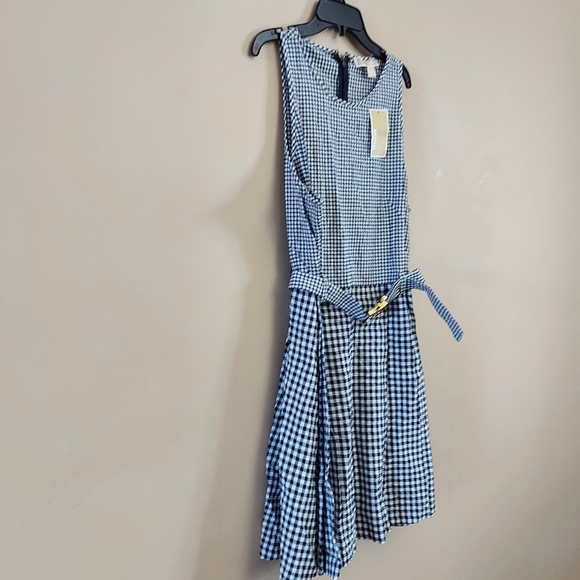 Michael Kors Belted Gingham Check Summer Dress With Belt - Picture 3 of 9